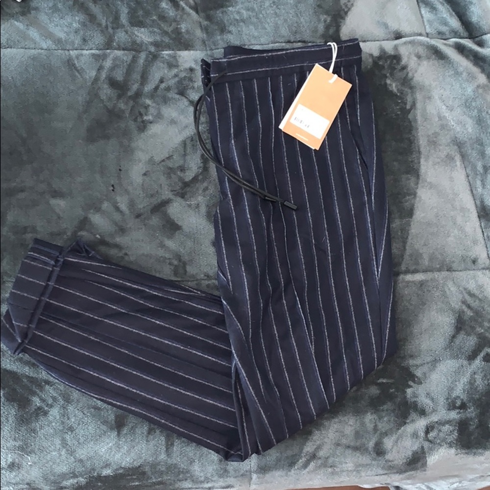 Navy Drawstring Dress Pant